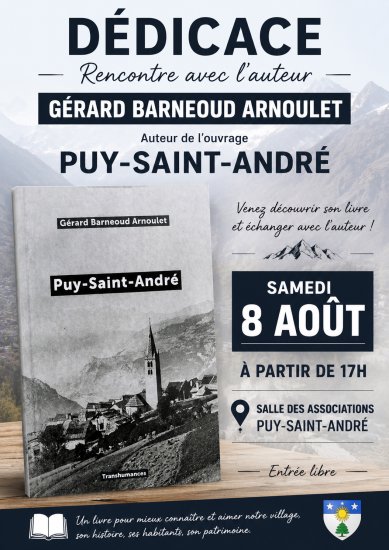 Dédicace Puy-Saint-André Dédicace Puy-Saint-André